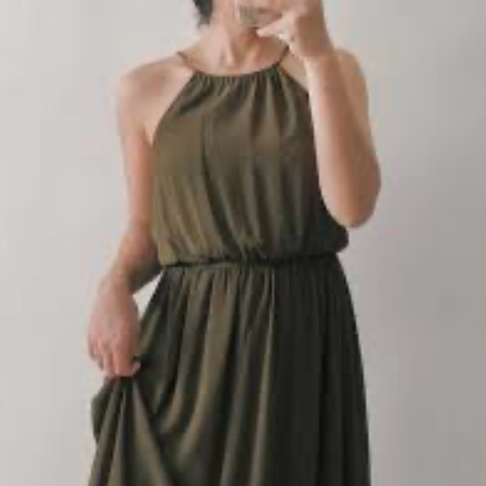 H&M Green Halter Maxi Sundress